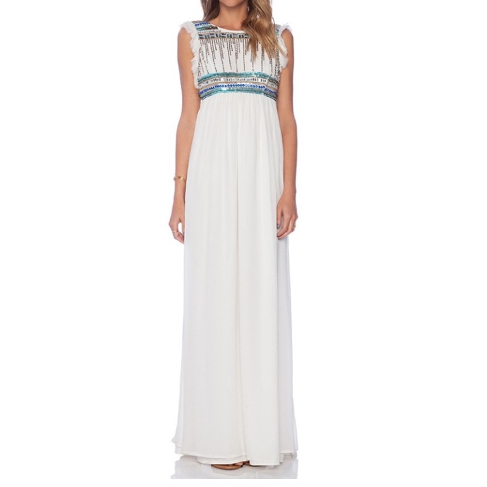 Tularosa x Revolve Stella Beaded Ivory Dress